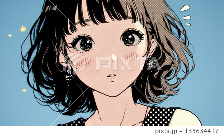 驚愕して息を呑み、目を見開いたまま口をぽかんとする若い女性