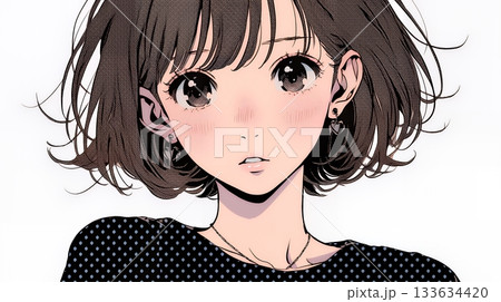 驚愕して息を呑み、目を見開いたまま口をぽかんとする若い女性