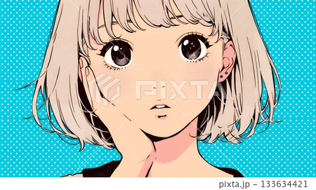 驚愕して息を呑み、目を見開いたまま口をぽかんとする若い女性