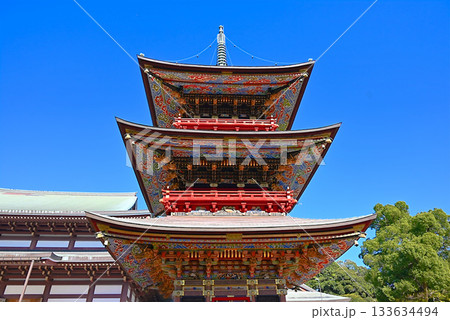 成田山新勝寺の中にある三重塔 成田山新勝寺の中にある三重塔 133634494