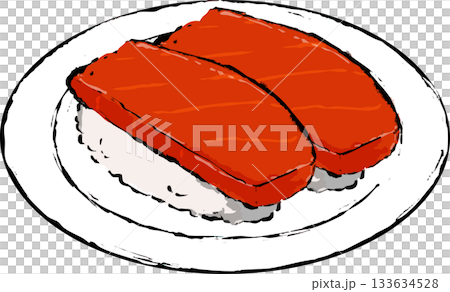 Tuna ink painting illustration Tuna ink painting illustration 133634528