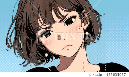 嫌悪の表情を浮かべている若い女性