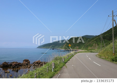 青森　中泊　国道339号青岩付近の風景 133635173