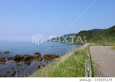 青森 中泊 国道339号青岩付近の風景 青森 中泊 国道339号青岩付近の風景 133635174