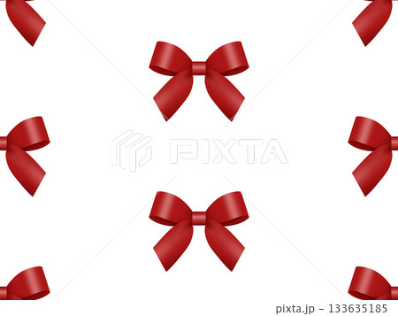 赤いリボンのシームレスパターン　A-1 133635185
