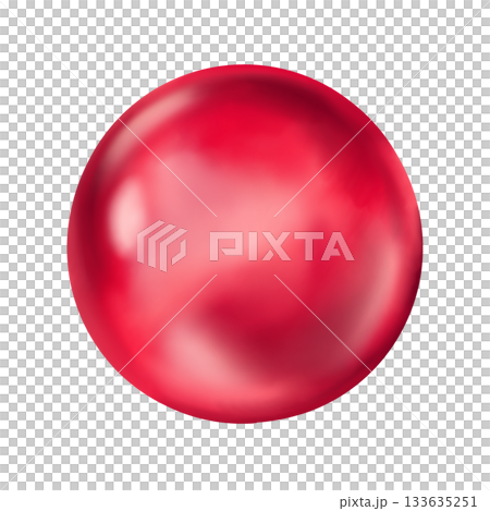 Red air balloon top view hand drawn illustration with soft shine. Round shape with highlight. Perfect for birthday party decor and holiday card design. Great for festive poster and joyful event. Red air balloon top view hand drawn illustration with soft shine. Round shape with highlight. Perfect for birthday party decor and holiday card design. Great for festive poster and joyful event. 133635251