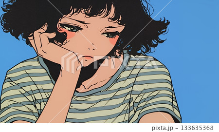 戸惑いの表情の若い女性：困惑した微妙な感情を浮かべた女性