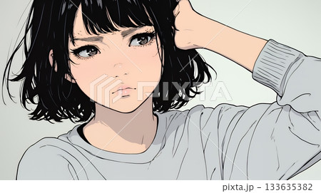 戸惑いの表情の若い女性：困惑した微妙な感情を浮かべた女性