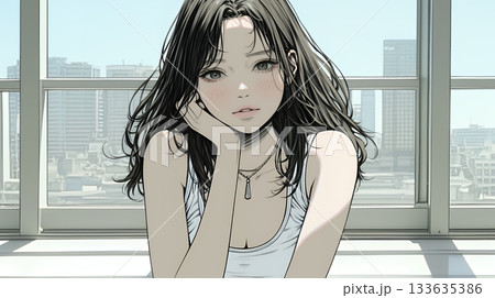 戸惑いの表情の若い女性：困惑した微妙な感情を浮かべた女性