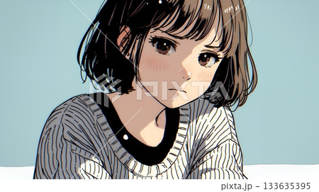 戸惑いの表情の若い女性：困惑した微妙な感情を浮かべた女性