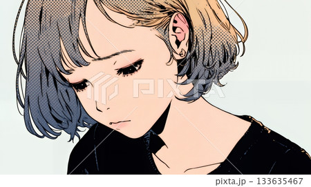 罪悪感に苛まれ、深く反省する若い女性