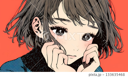 罪悪感に苛まれ、深く反省する若い女性