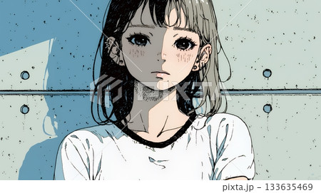 罪悪感に苛まれ、深く反省する若い女性