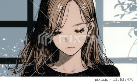 罪悪感に苛まれ、深く反省する若い女性