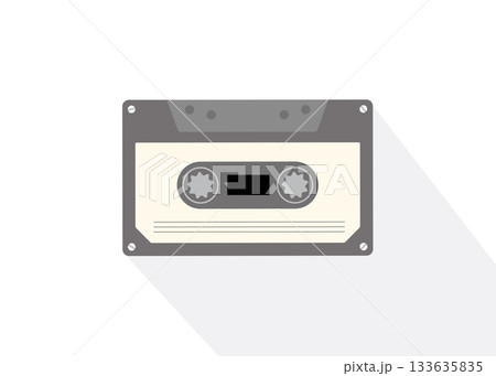 Audio cassette isolated on white background stock illustration Audio cassette isolated on white background stock illustration 133635835