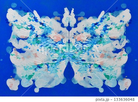 青いデカルコマニー 133636048