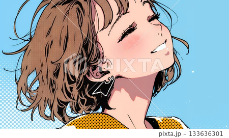 声をあげて大笑いする若い女性