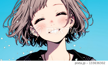 声をあげて大笑いする若い女性