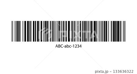Fake barcode for design collection. Barcode labels code stripes sticker. 133636322