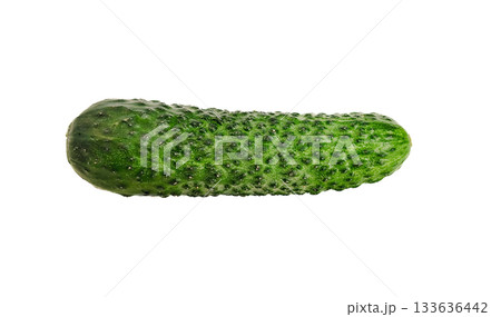 Red round tomato on a white background. Isolate 133636442