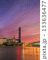 舞洲スラッジセンター 夕暮れ 133636477