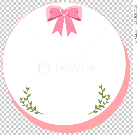 Cute Pink text box or label with Bows and Greenery Cute Pink text box or label with Bows and Greenery 133636519