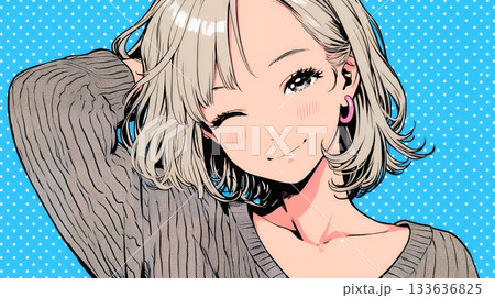 気恥ずかしそうに頭をかき、ごまかすような仕草を見せる若い女性