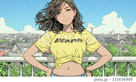 得意げな表情を浮かべている若い女性