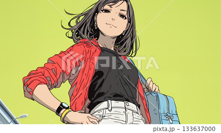 得意げな表情を浮かべている若い女性