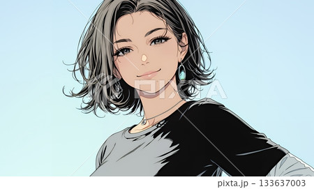 得意げな表情を浮かべている若い女性