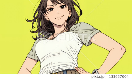 得意げな表情を浮かべている若い女性