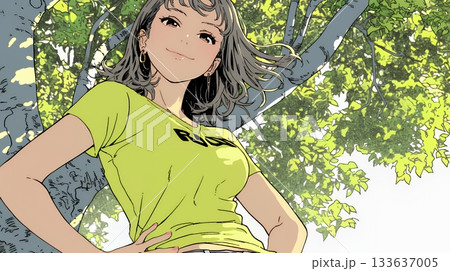 得意げな表情を浮かべている若い女性