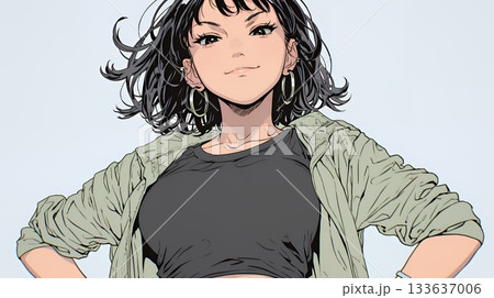 得意げな表情を浮かべている若い女性