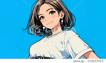 得意げな表情を浮かべている若い女性