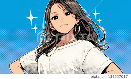 得意げな表情を浮かべている若い女性