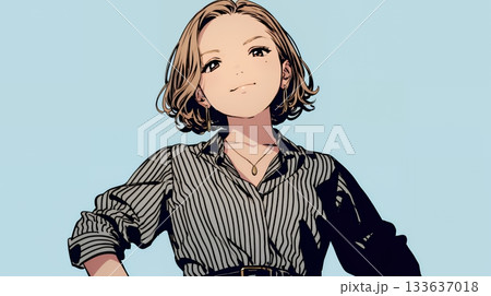 得意げな表情を浮かべている若い女性