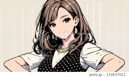 得意げな表情を浮かべている若い女性