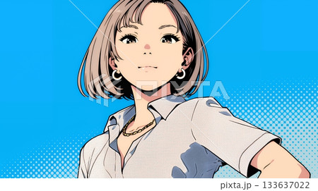 得意げな表情を浮かべている若い女性