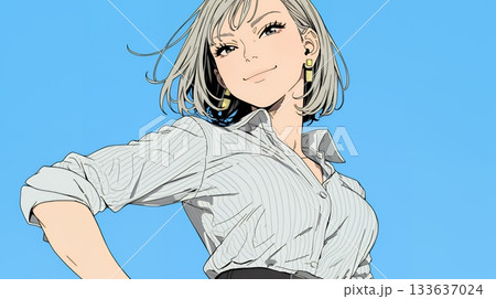 得意げな表情を浮かべている若い女性