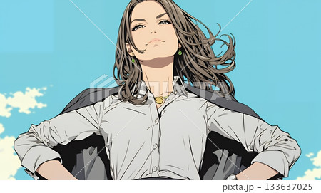 得意げな表情を浮かべている若い女性