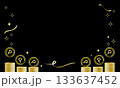 黒背景にポイントコインが積まれた背景イラスト　ブラックフライデー 133637452