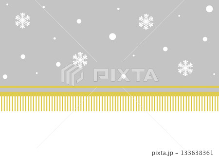 グレーの雪の柄のフリンジがついた横断幕 グレーの雪の柄のフリンジがついた横断幕 133638361