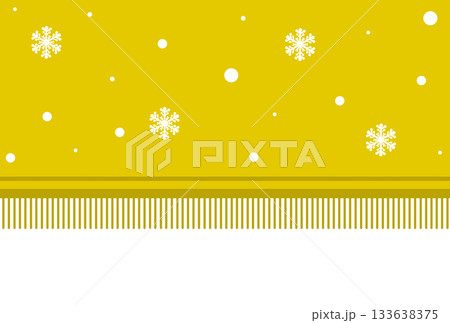 黄色の雪の柄のフリンジがついた横断幕 133638375