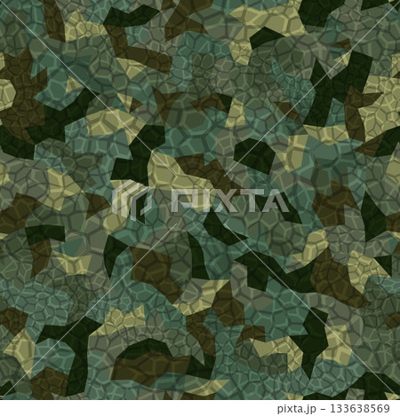 Abstract modern military style camo texture for fabric and fashion print 133638569