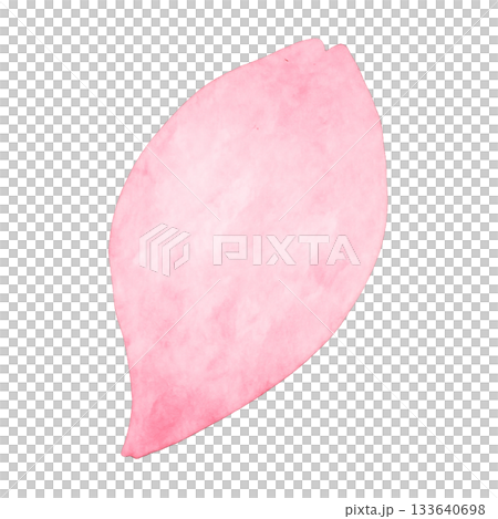 Cherry blossom petal (single) illustration with transparent background | Spring, Japanese style, pink, watercolor style Cherry blossom petal (single) illustration with transparent background | Spring, Japanese style, pink, watercolor style 133640698