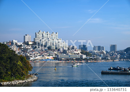 【韓国/麗水市】突山大橋から見た麗水の町並み 133640731