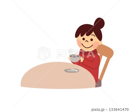 ココアを飲む女性 133641470