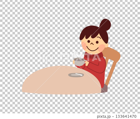 ココアを飲む女性 133641470