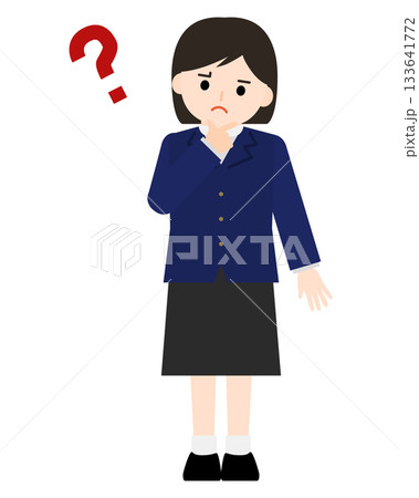 疑問を持つ女の子 133641772