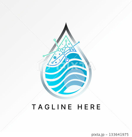 Water drop dot tech with wave pattern developer nature energy business liquid logo design graphic concept creative premium vector stock image top sell Water drop dot tech with wave pattern developer nature energy business liquid logo design graphic concept creative premium vector stock image top sell 133641975